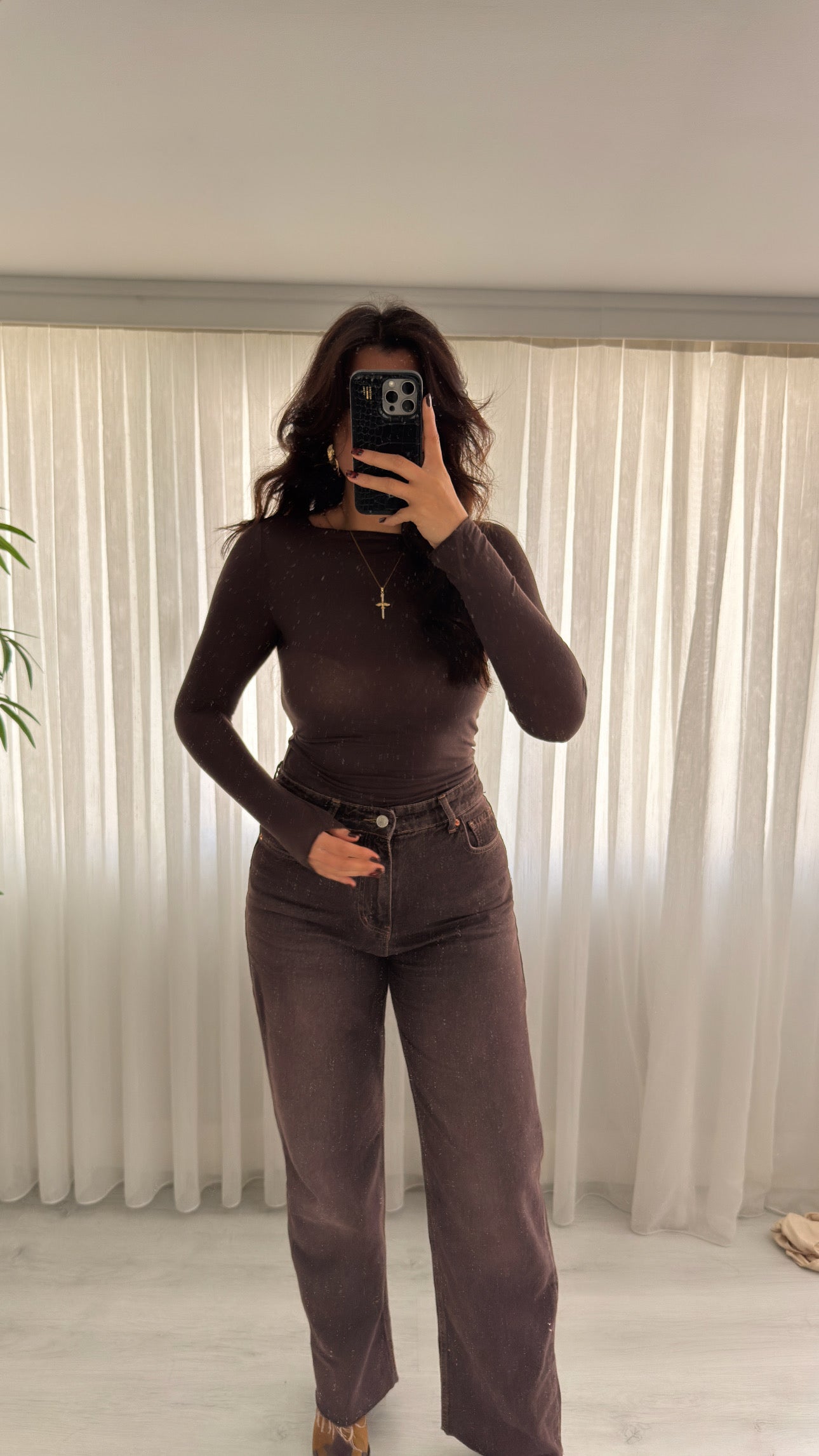 Zara palazzo kahve jean