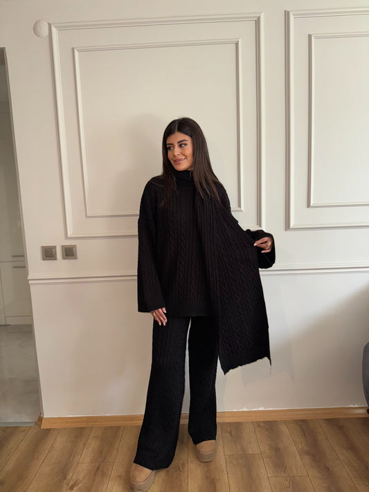 Atkılı Örgü Triko Takım