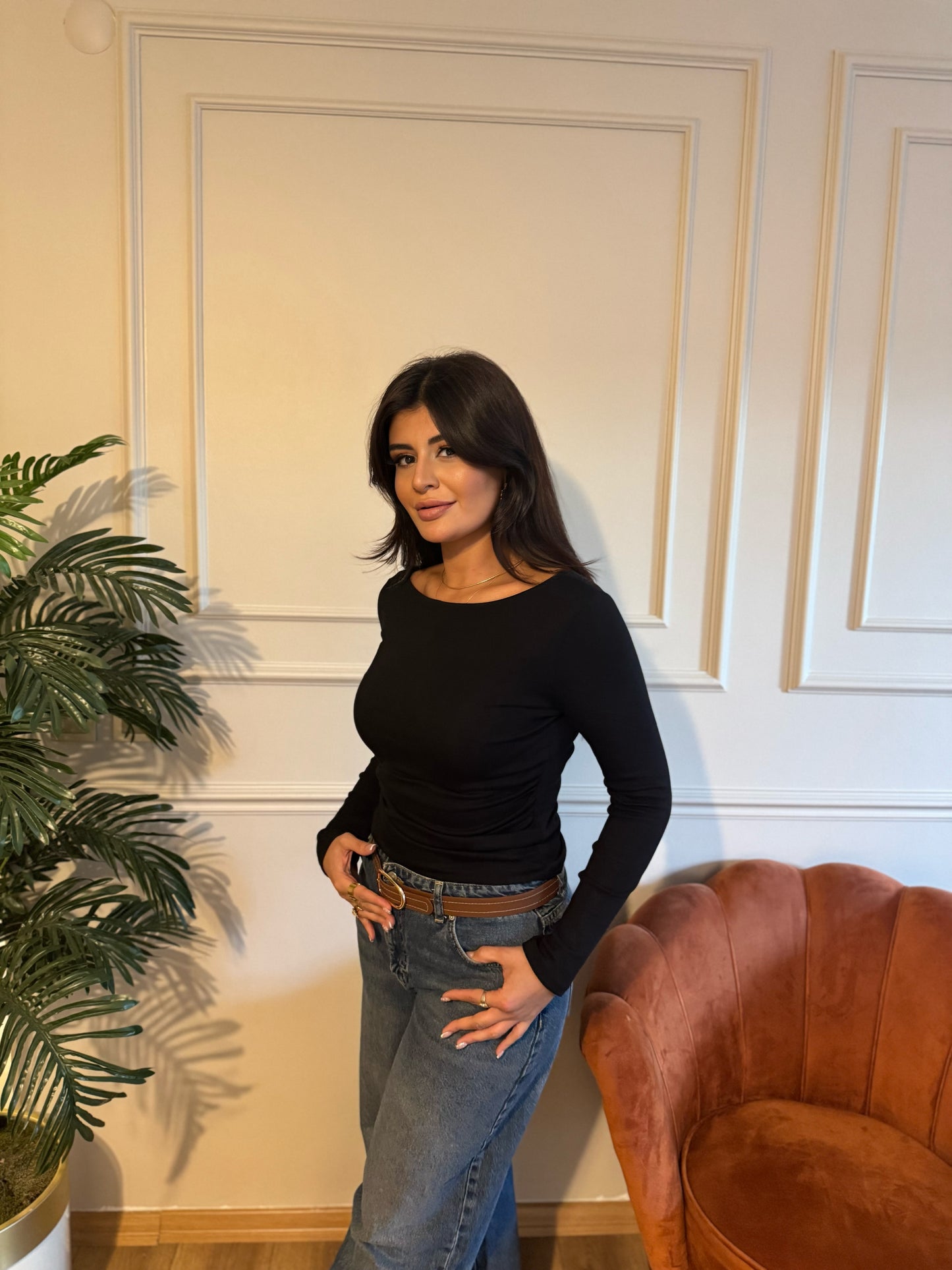 Dlvn Kayık yaka top