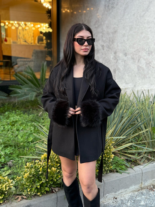 Premium Kürk Detaylı Kaşe