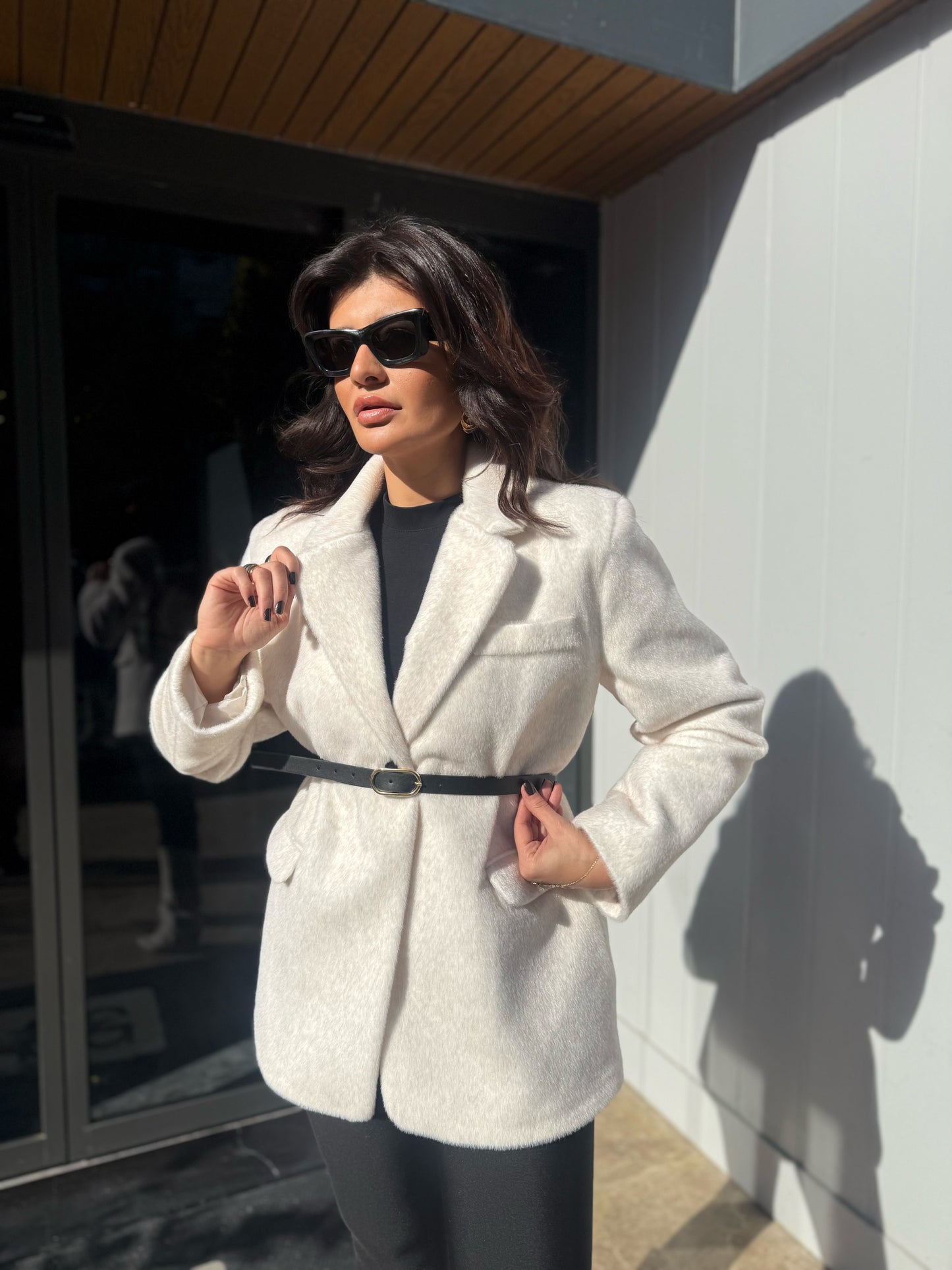 Premium Kalite Kemerli Fox Ceket