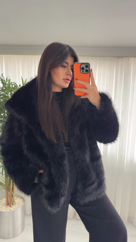 Premium Kalite Şal Yaka Kürk