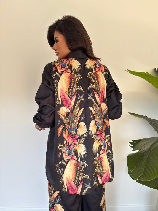 Saten kumaş desenli premium takım