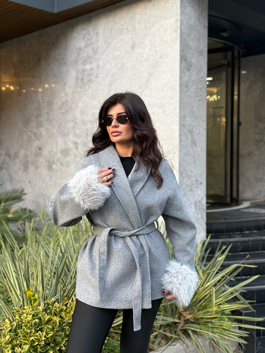 Premium Kürk Detaylı Kaşe