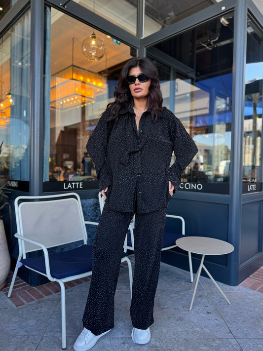 Premium kalite Siyah taşlı Takım