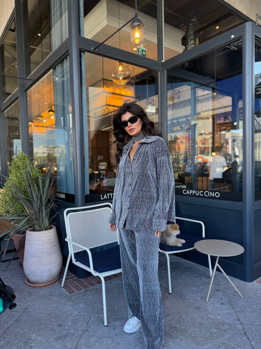 Premium Kalite Gri Taşlı Takım