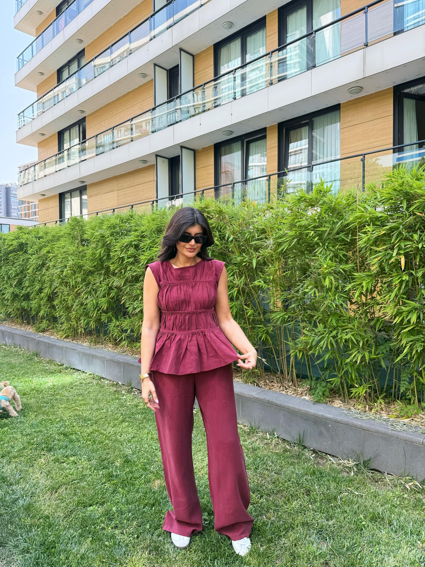 Tencel Kumaş İkili Takım | Bordo