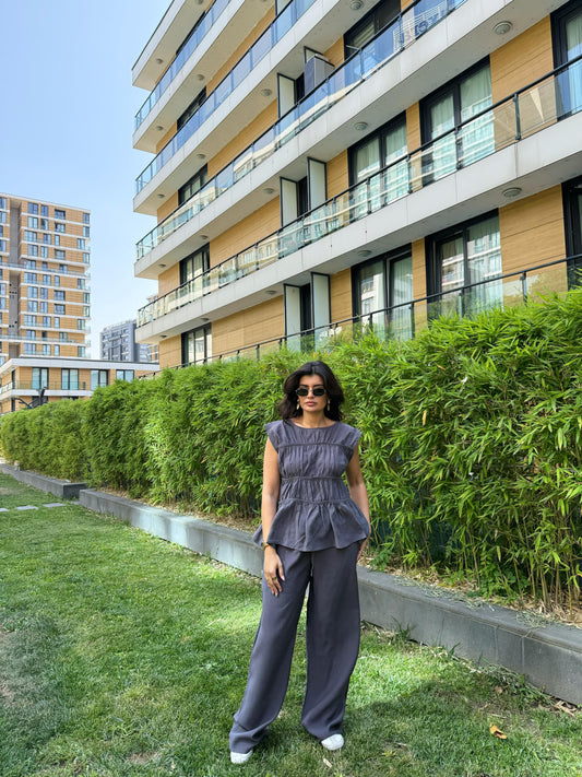 Tencel Kumaş İkili Takım | Duman Grisi