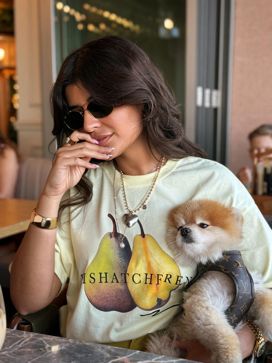 Butter Yellow Armut Baskılı T-Shirt