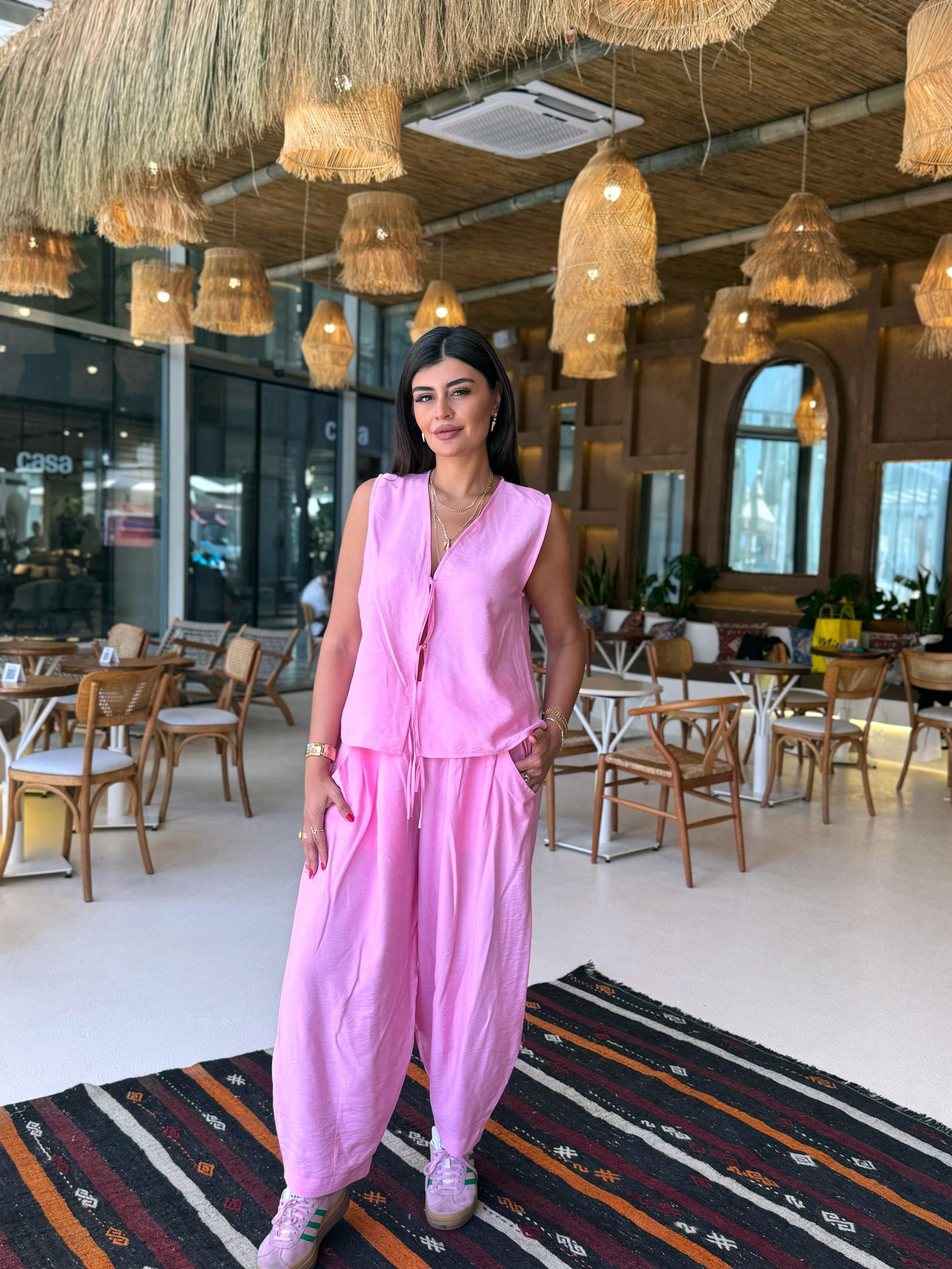 Tensel Kumaş Takım | Pembe