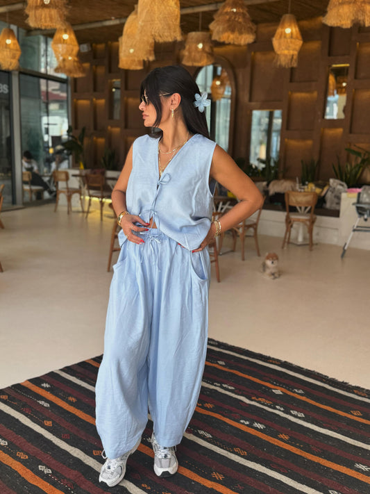 Tensel Kumaş Takım | Buz Mavisi