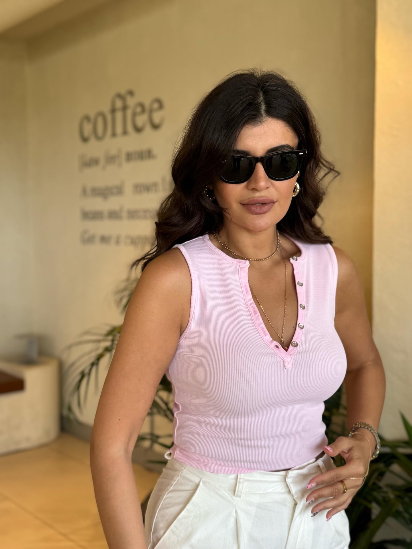 Dlvn Marka Butter Düğmeli Bluz | Pembe