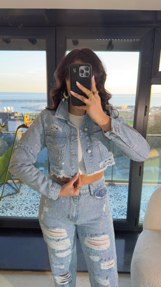 Taşlı tasarım ceket