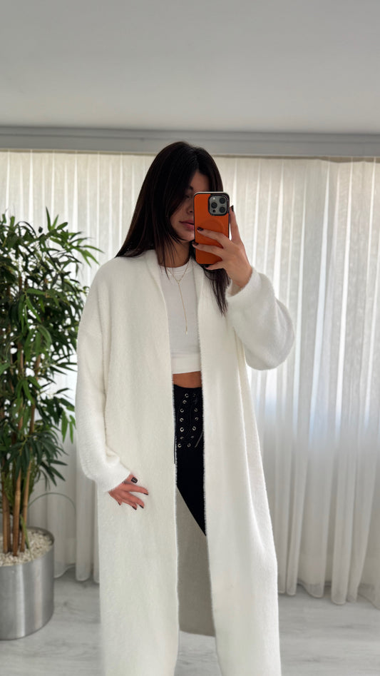 Angora Maxi boy Yumoş hırka