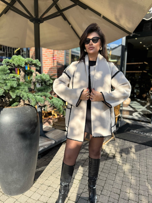 Kaşe Şal Detaylı Panço