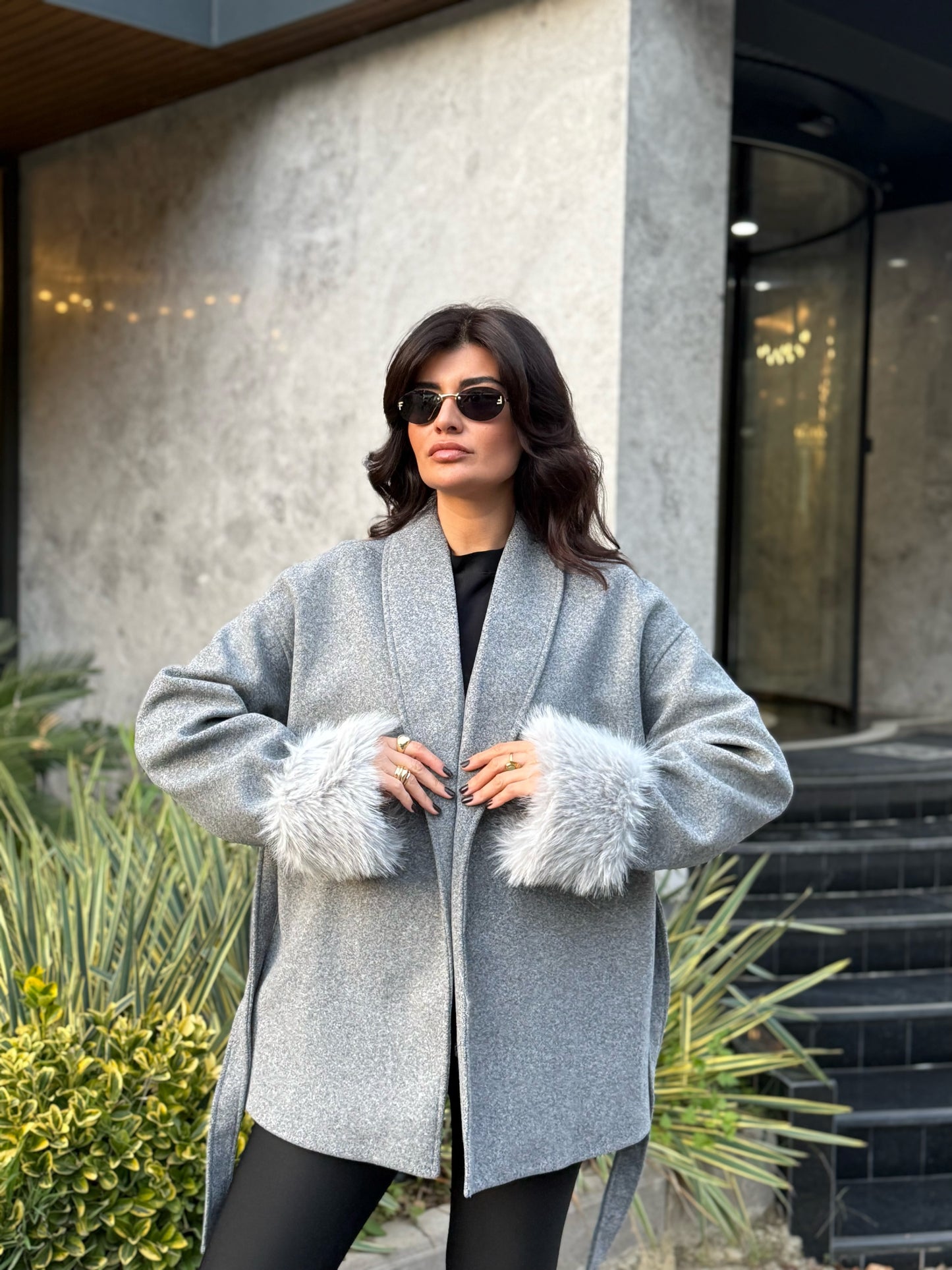 Premium Kürk Detaylı Kaşe