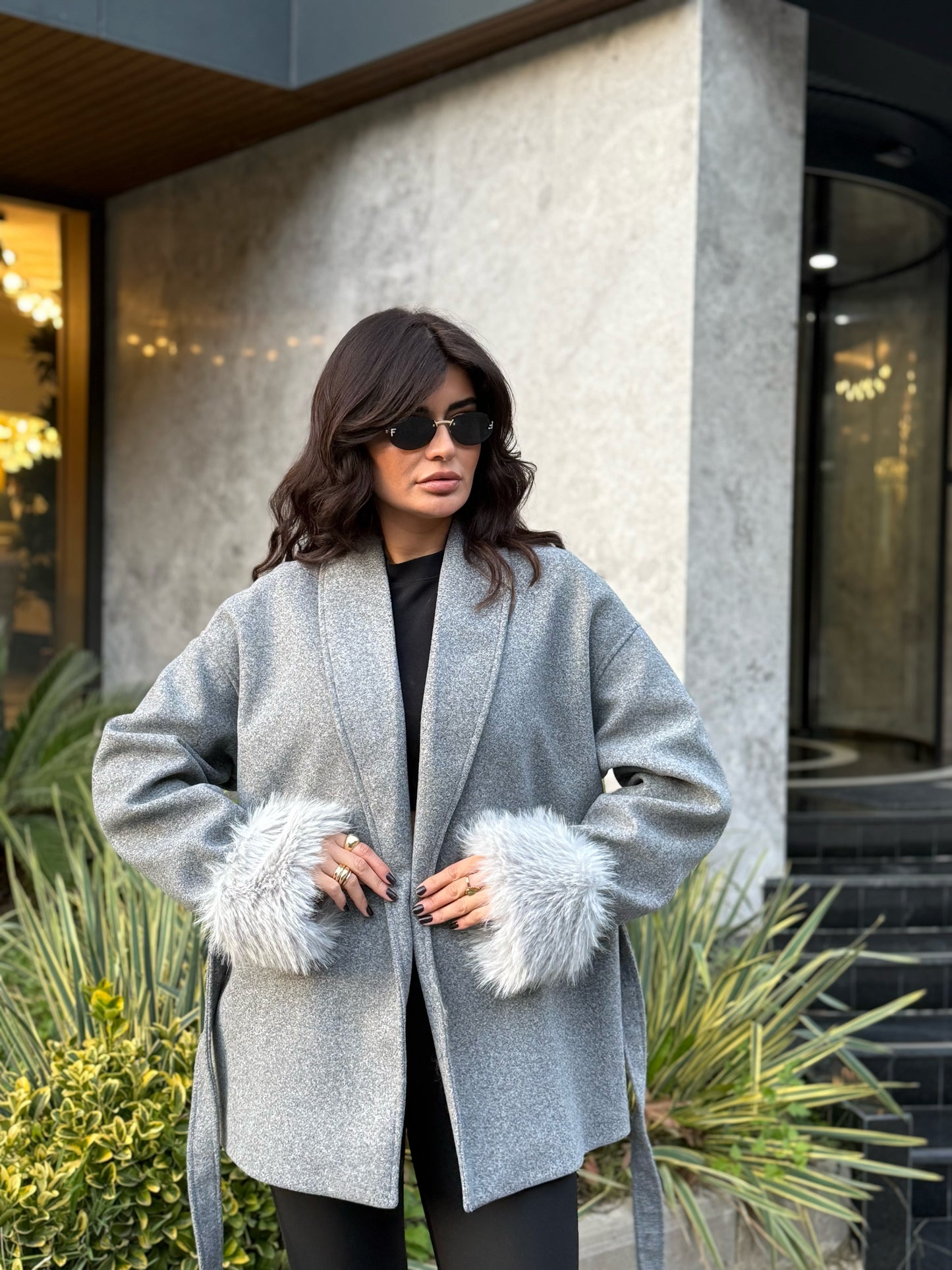 Premium Kürk Detaylı Kaşe