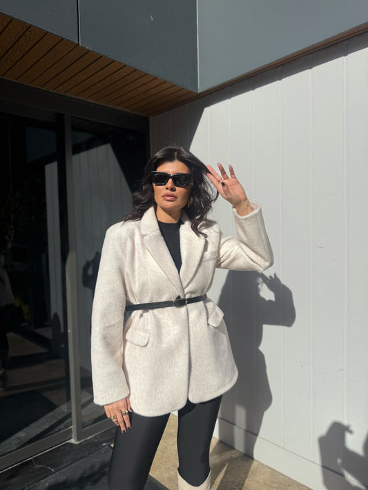 Premium Kalite Kemerli Fox Ceket