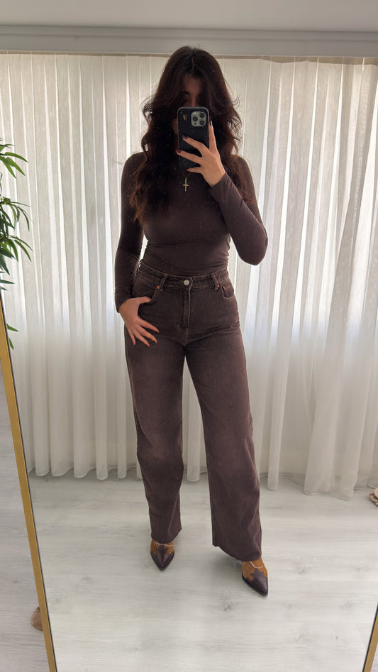 Zara palazzo kahve jean