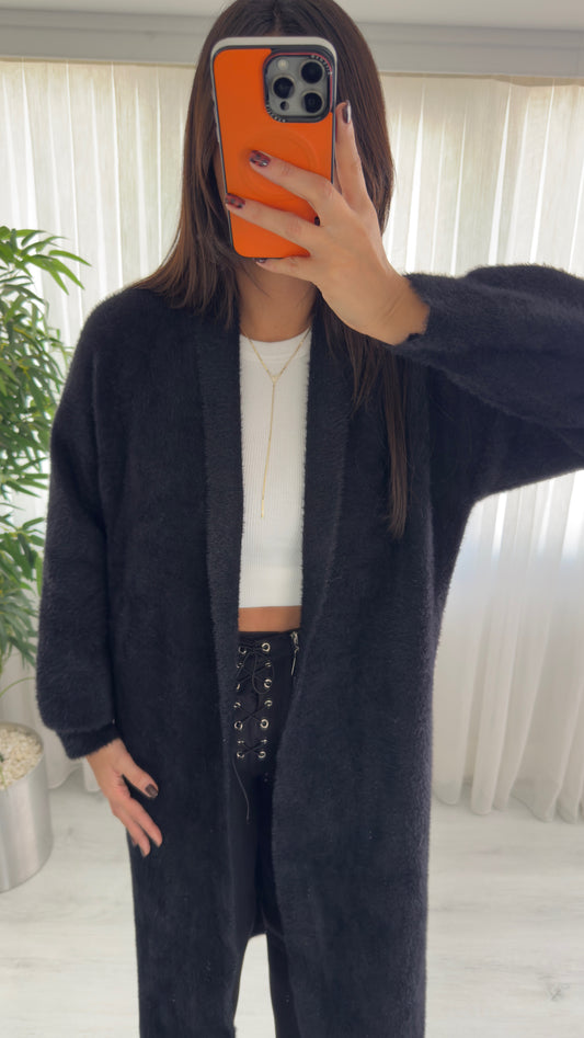 Angora Maxi Boy Yumoş Hırka