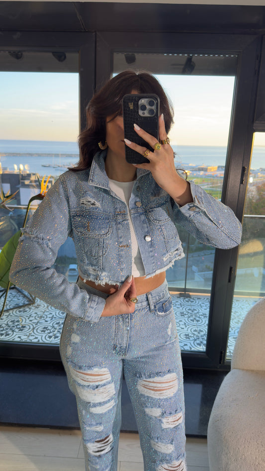 Taşlı tasarım ceket