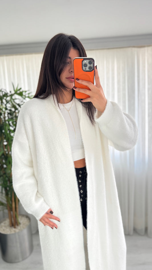 Angora Maxi boy Yumoş hırka