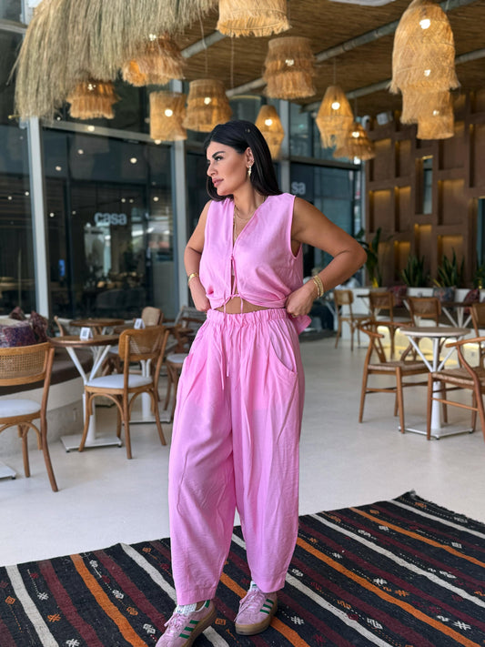 Tensel Kumaş Takım | Pembe