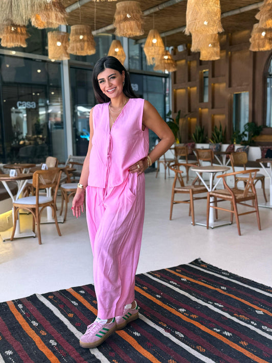 Tensel Kumaş Takım | Pembe